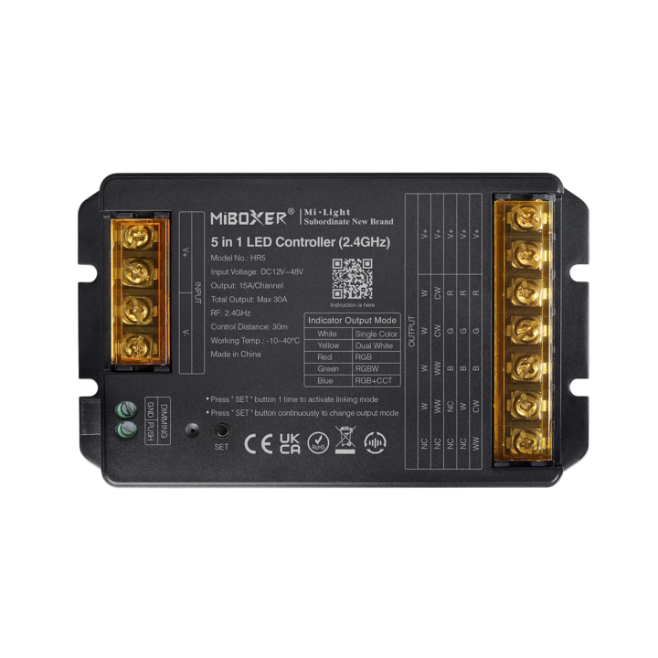 Controller 5in1 RGB+CCT 12-48V 30A 2.4G HR5