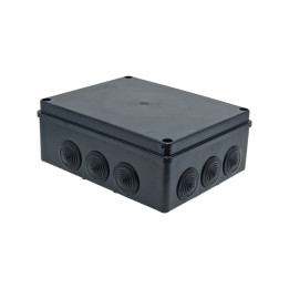 S-BOX box surface mounting IP65 240x190x90mm with glands black UV
