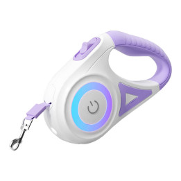 Rojeco Dog automatinis pavadėlis LED 5 m (violetinė)