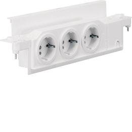 Hager Volta VZ00UP Flush Schuko pistikupesa, kolmekordne, pööratav