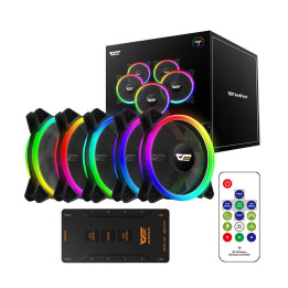 Arvuti ventilaatorikomplekt ARGB Darkflash DR12 Pro 5in1 120x120 (must)