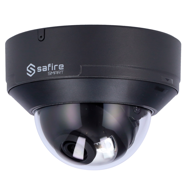 SAFIRE SMART SF-IPD040A-4I1-DL-GREY 4MP lauko kupolinė IP kamera su PoE, Wi-Fi, dvigubu apšvietimu, 50 m IR, IP67