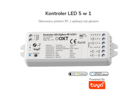 OXT Kontroler LED ZigBee + RF RGBW+CCT SD HUE TUYA