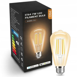 7W CCT Amber ST64 ZigBee GL HUE TUYA lemputė