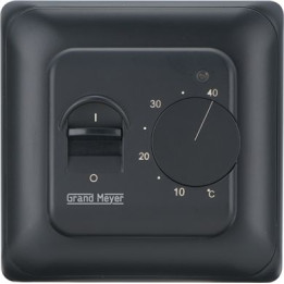 Grīdas apsildes termoreguliatoriai, 3600W, 16A, IP20, melns