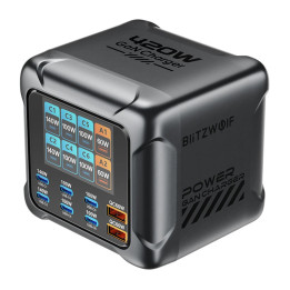 Blitzwolf BW-S33 420W lādētājs, 8 porti