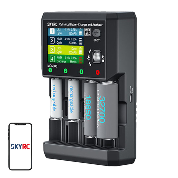 SkyRC MC5000 (SK-100214-01) Cylindrical Battery Charger and Analyzer