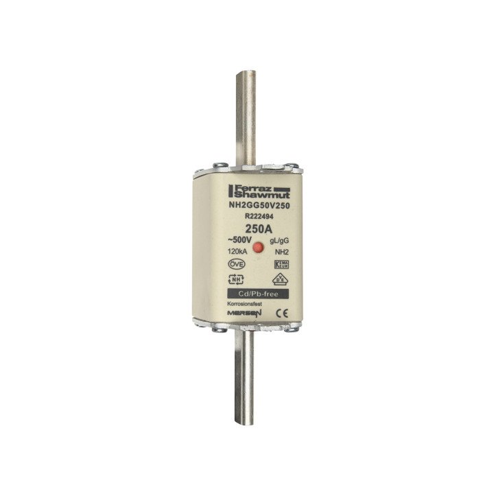 NH fuse-link gG, 500VAC, size 2, 250A double indicator/live tags