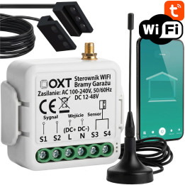 OXT modulis vartų varikliams su TUYA WiFi antena ir jutikliu