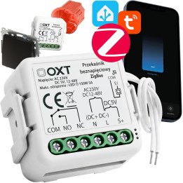 OXT Mini Relay Module Dry Contact AC 230V DC 5V 12-48V ZigBee TUYA