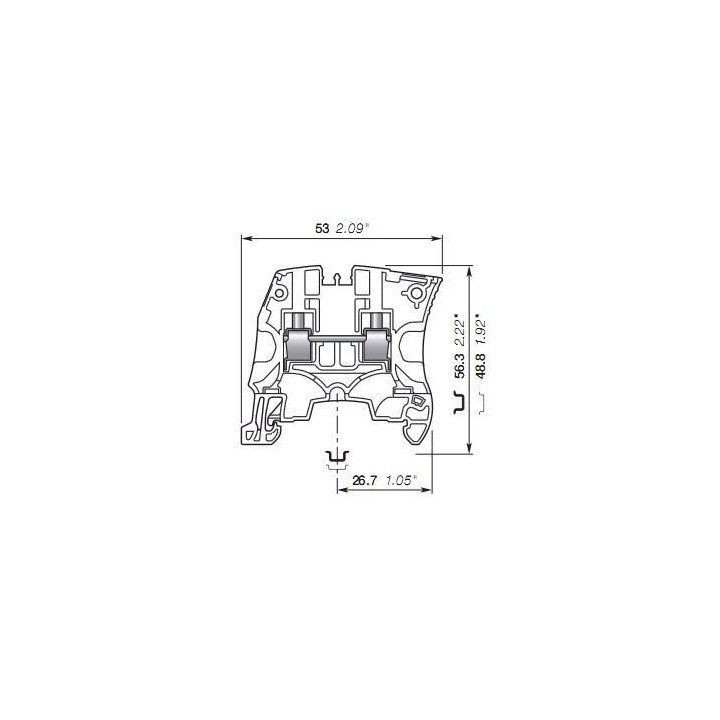 ENTRELEC HDM609 DIN terminal block screw 0.5-10mm² gray