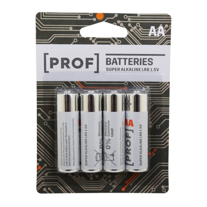PROF AA LR6 alkaline batteries 1.5V pack of 4