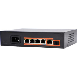 VidiLine VIDI-G0411GE_2 4 prievadų PoE Gigabit jungiklis su 1x SFP ir 65 W PoE biudžetu