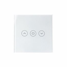 SmartWise roller shutter / shader / curtain smart switch, eWeLink compatible, with white touch glass front panel