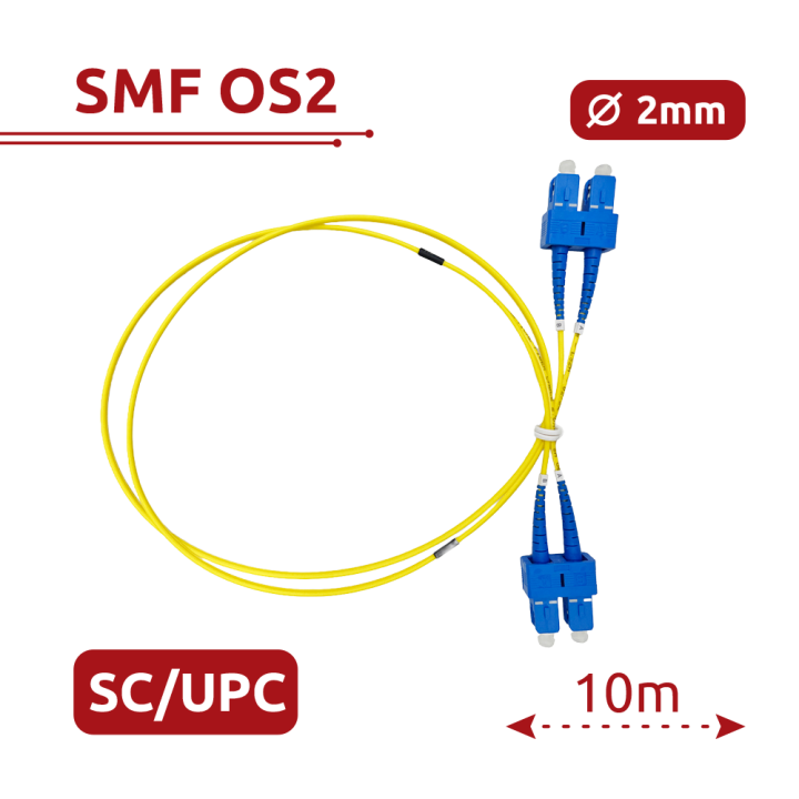 SAFIRE SF-SC-UPC-SC-UPC-OS2-DX-10M-Y кабель оптоволокна SC/UPC