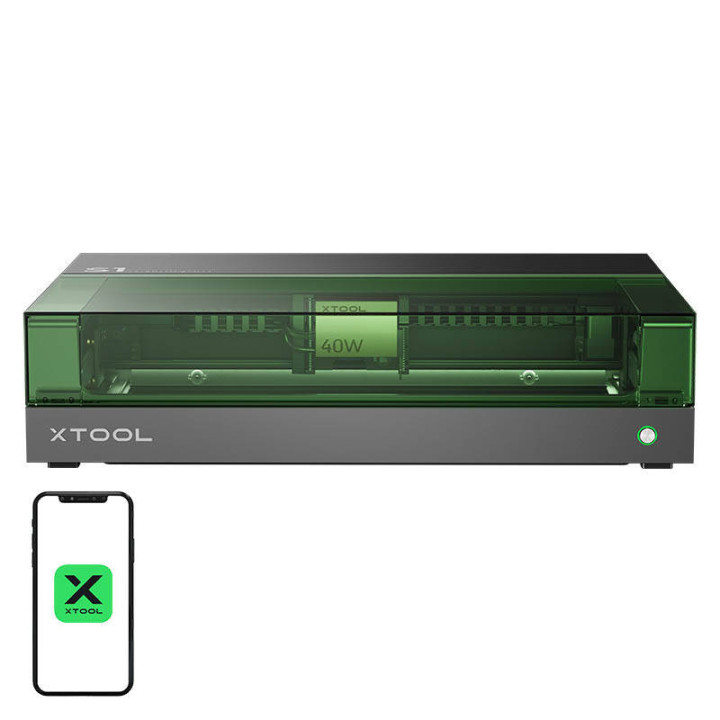 Lasergraveer 2-in-1 xTool S1 40W – kõik-ühes komplekt (must)
