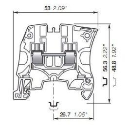 DIN Terminal Block ZS10 0.5-10mm² Blue ENTRELEC