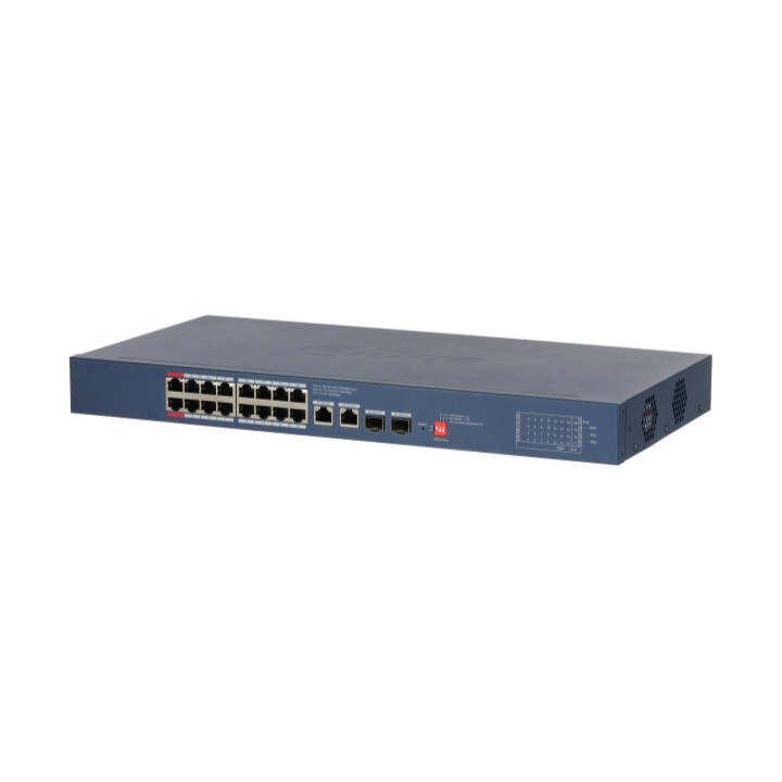 LÜLITI POE CS4220-16GT-190 16 PRIEVADŲ + 2X UPLINK + 2X SFP DAHUA