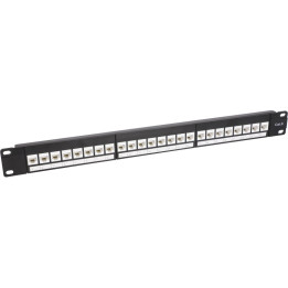 VidiLine R19-PP24-KAT6 19-дюймовая 24-портовая UTP-панель Cat.6 1U, металлическая