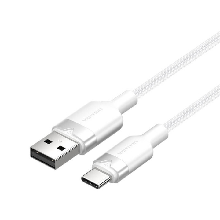 Кабель USB 2.0 A на USB-C 3A Vention CTNWH 2M (белый)