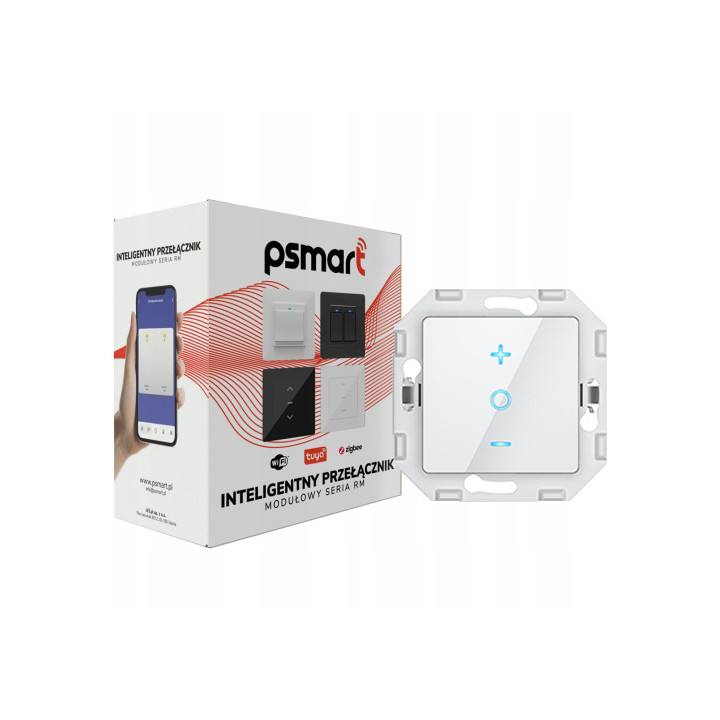 Psmart RM seeria 1-ahelaline puutetundlik klaasist dimmer valge WiFi TUYA