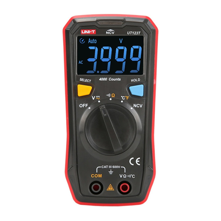 UNI-TREND UT123T Цифровой Мультиметр 2000 Отсчетов CAT II Ручной Тестер