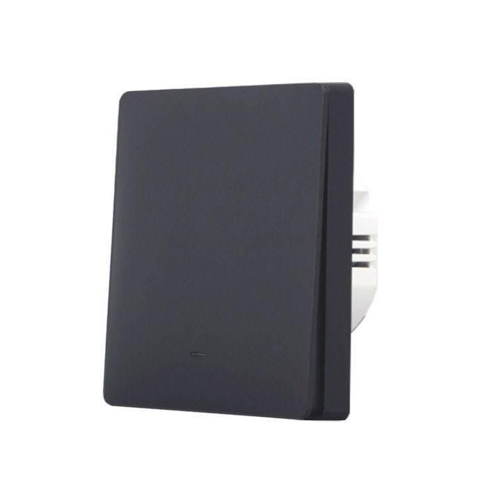 SmartWise B61 UNI Wi-Fi + eWeLink-Remote, 1-gang smart wall switch, universial wiring, physical push-button, black
