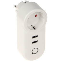 Sumanus ATLO-P1U2-TUYA Wi-Fi viedais kontaktdakša ar 2 USB portiem, Tuya Smart Life lietotne, balss vadība