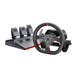 PXN-V10 Pro spēļu komplekts - stūre + pedāļi + stiprinājuma skavas (PC / PS4 / Xbox One / Xbox Series X|S)