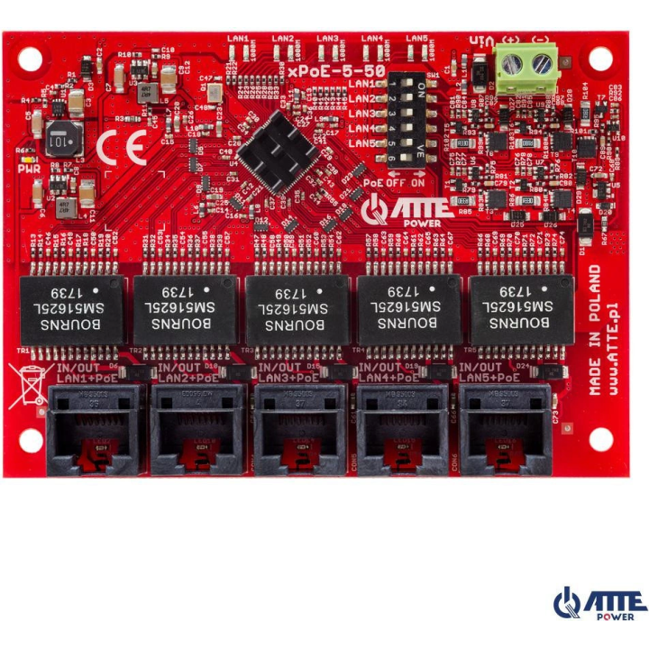 ATTE xPoE-5-50-OF 5 portu PoE slēdzis