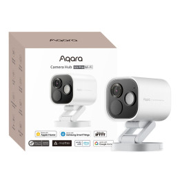 Aqara G5 Pro kameros centras – Wi-Fi, Zigbee, Thread, Matter, HomeKit Secure Video, IP65 lauko išmaniojo namo šliuzas, baltas