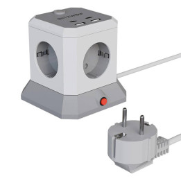 BlitzWolf BW-EC1 4xAC 2xUSB-A 2xUSB-C plėstuvas