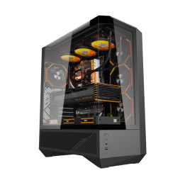 Компьютерный корпус Darkflash DY460 (черный) + 4 вентилятора ARGB