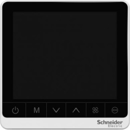 SpaceLogic thermostat, fan coil on/off, networking, touchscreen, 4P, 3 fan, modbus, 240V, white