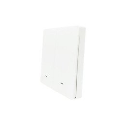 SmartWise BEREM2 Bluetooth (eWeLink-Remote) wireless switch with 2 button, white push button front panel