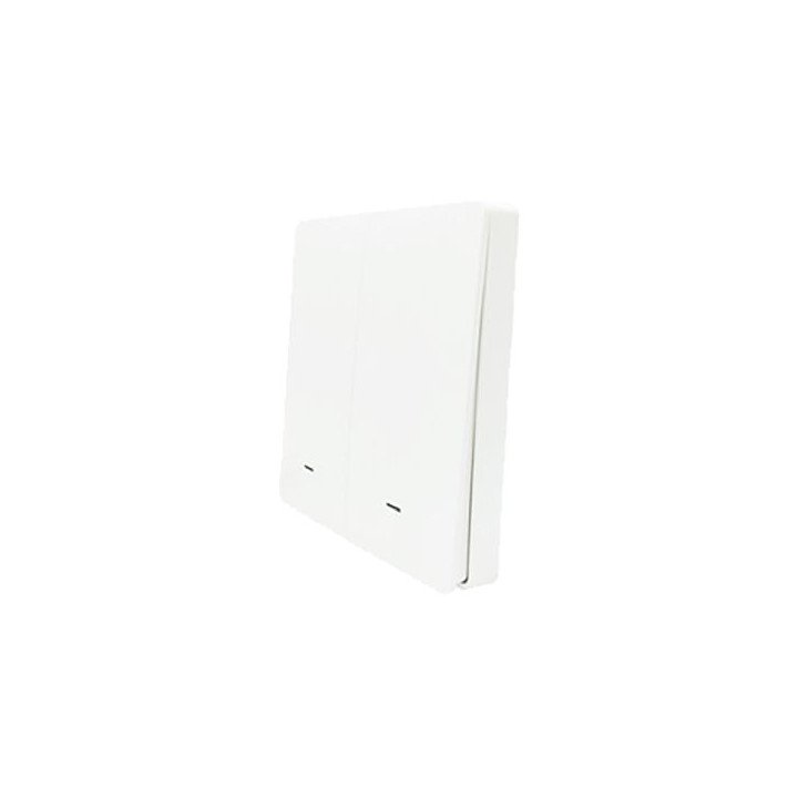SmartWise BEREM2 Bluetooth (eWeLink-Remote) wireless switch with 2 button, white push button front panel