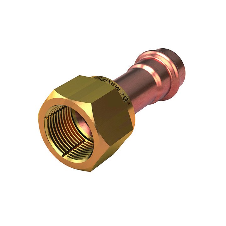 MAXIPRO straight copper connector 3/8" compression ring ferrule set of 4