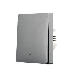SmartWise B61 UNI Wi-Fi + eWeLink-Remote, 1-gang smart wall switch, universial wiring, physical push-button, grey