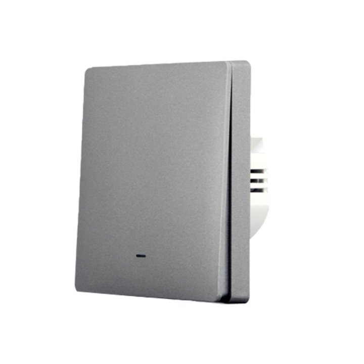 SmartWise B61 UNI Wi-Fi + eWeLink-Remote, 1-gang smart wall switch, universial wiring, physical push-button, grey