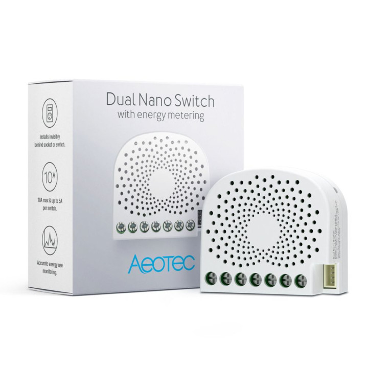 Aeotec Dual Nano -kytkin tehonmittauksella