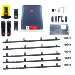 Sarja BFT DEIMOS Ultra BT B600 INT KIT + 5 m hammaskisko - 600 kg liukuporteille