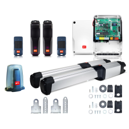 BFT PHOBOS BT B40 KIT swing gate operator LED lamp 2 remote controls 24 V leaf up to 4 m 500 kg photocells