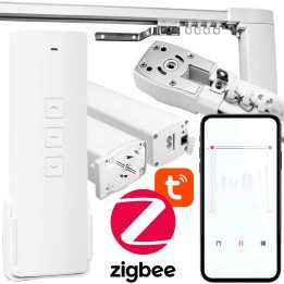 Tuya Electric Curtain Track 4.2m with Motor, Remote & Accessories – ZigBee
