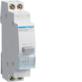 Hager SVN352 Latching Pushbutton 1NO/1NC 230V