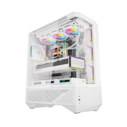 Компьютерный корпус Darkflash DY460 (белый) + 4 вентилятора ARGB