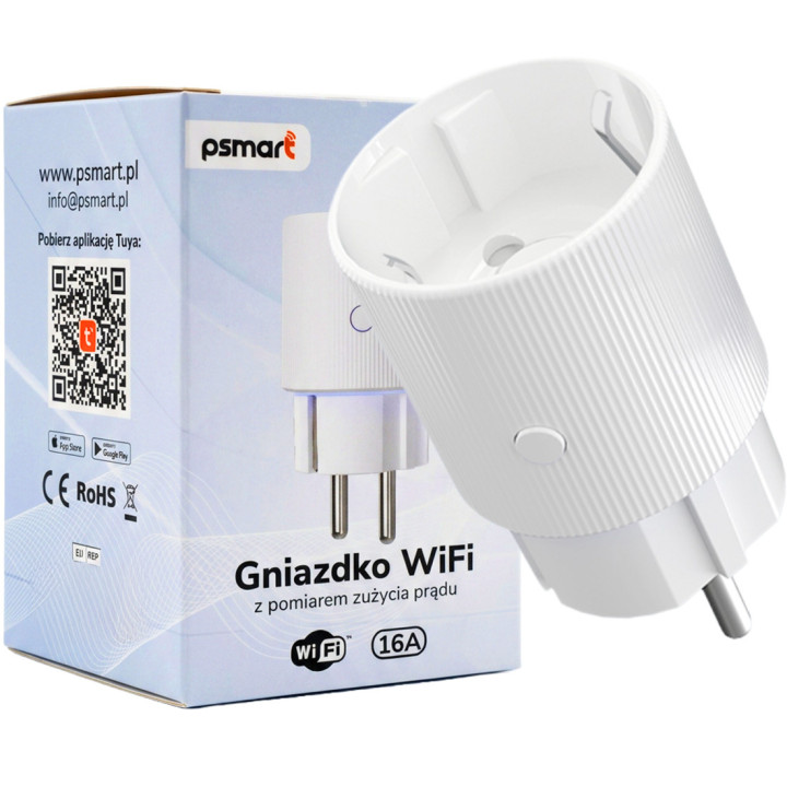 „Psmart Smart Plug“ su galios matavimo „WiFi TUYA“.