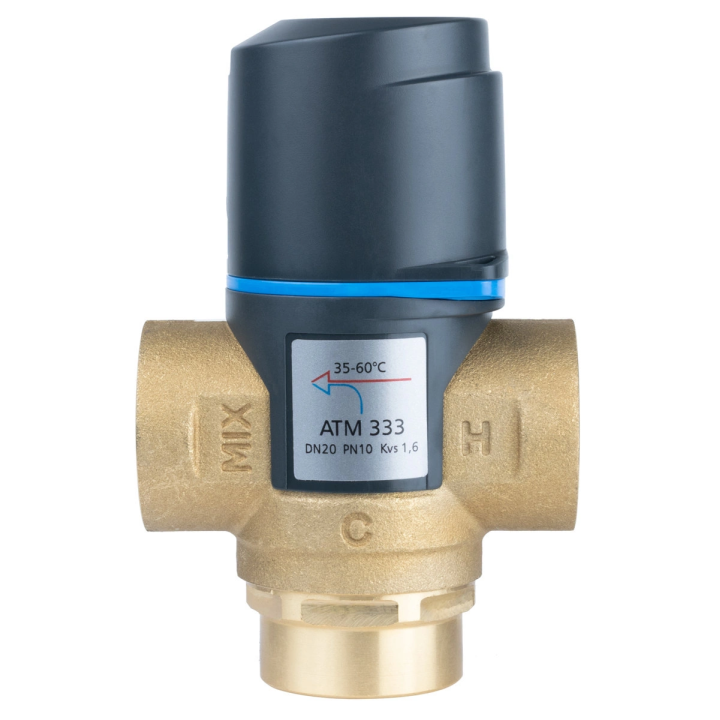 AFRISO ATM 333 – termostata maisīšanas vārsts, DN20, Rp 3/4", 35–60°C, Kvs 1,6 m³/h