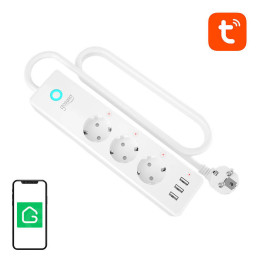 Gosund P1 PLUS viedā WiFi strāvas sloksne (3x AC schuko, 3x USB-A) Tuya