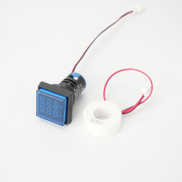 LED INDIKATORIAI M22 AMP+VOLT ZILS