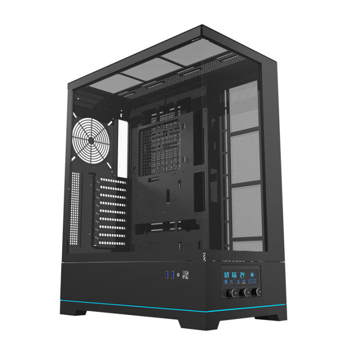 Darkflash DY451L Black Computer Case (No Fans)